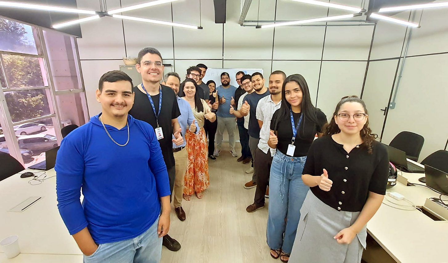 Equipe da SIA foi a última turma formada para este ciclo do CapacitIA. Foto: Carlos Lustosa Filho